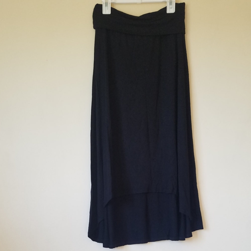 Olivia Moon Black Rayon Skirt